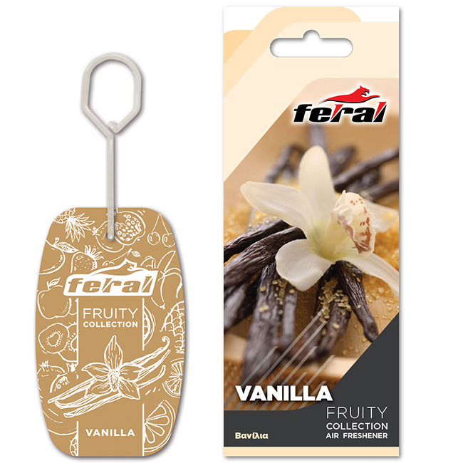Αρωματικό Αυτοκινήτου Κρεμαστό Feral Fruity Collection Vanilla