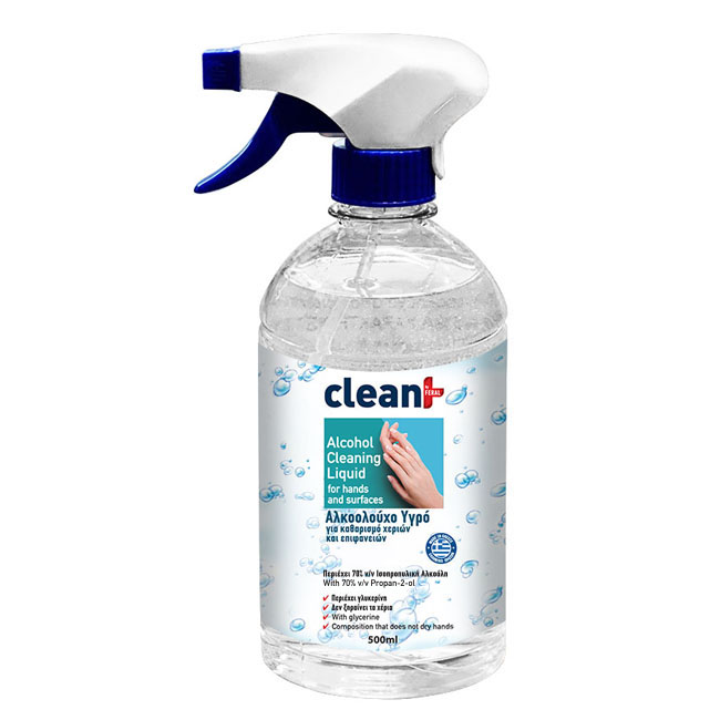 Αλκοολούχο καθαριστικό & επιφανειών Clean+ By Feral 500ml