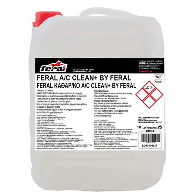 Air Condition Cleaner CLEAN+ By Feral 10lt