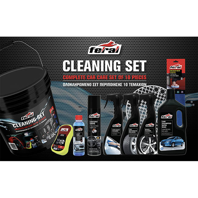 Feral Cleaning Set With 20lt Bucket 9 Pieces