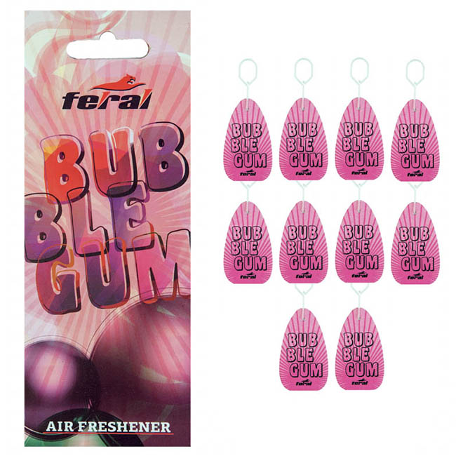 Set Air Freshener Hanging Feral Bubble Collection 10 Pieces
