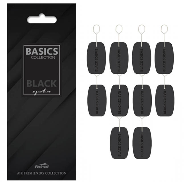 Set Air Freshener Hanging Feral Black Collection 10 Pieces