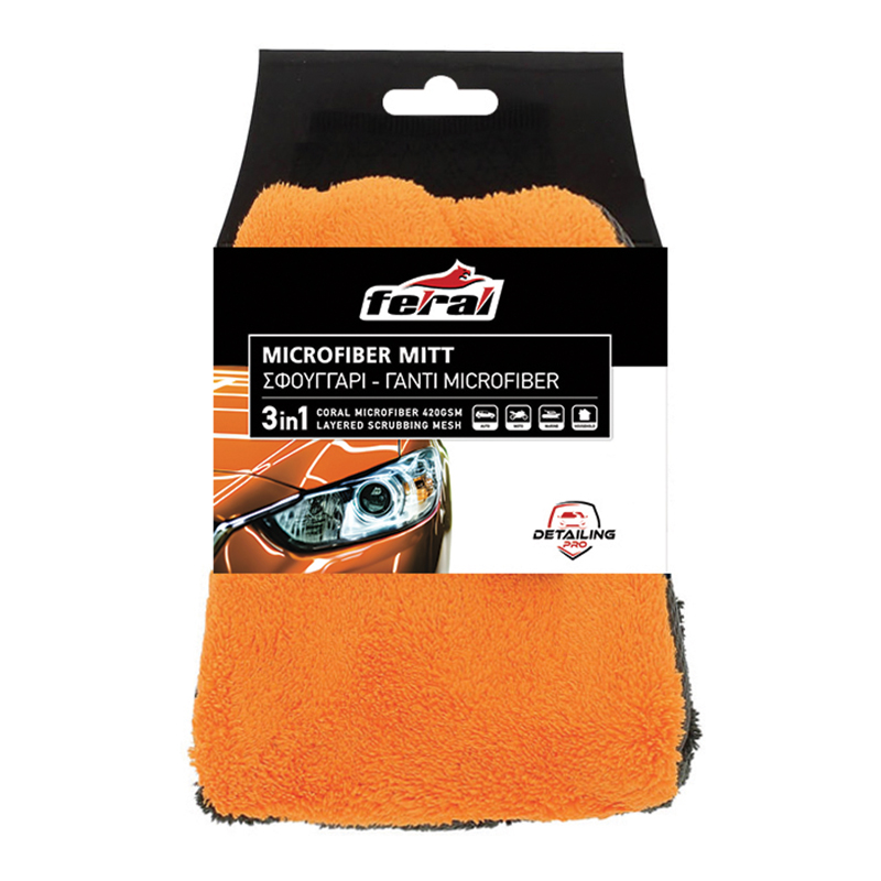 Feral Detailing Pro Γάντι Microfiber 3 Σε 1 26x18cm