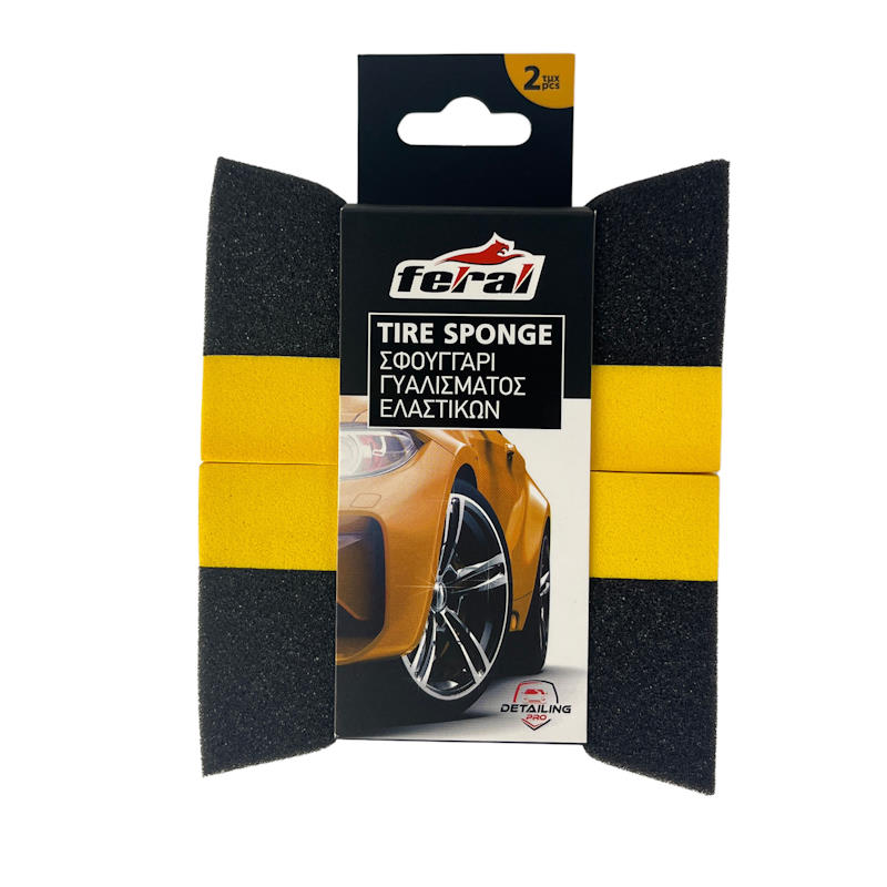 Feral Detailing Pro Applicator Sponge for Tires 2Pcs/Set