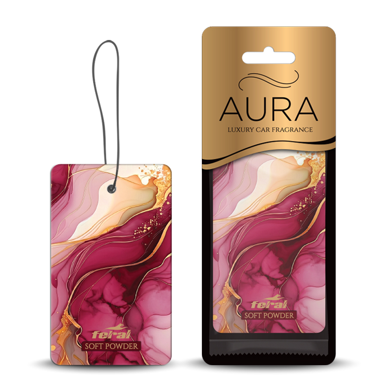 Air Freshener Hanging Feral “Aura Collection” Soft Powder