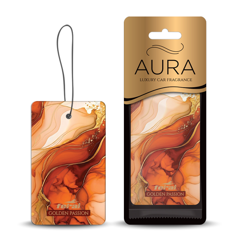 Air Freshener Hanging Feral “Aura Collection” Golden Passion